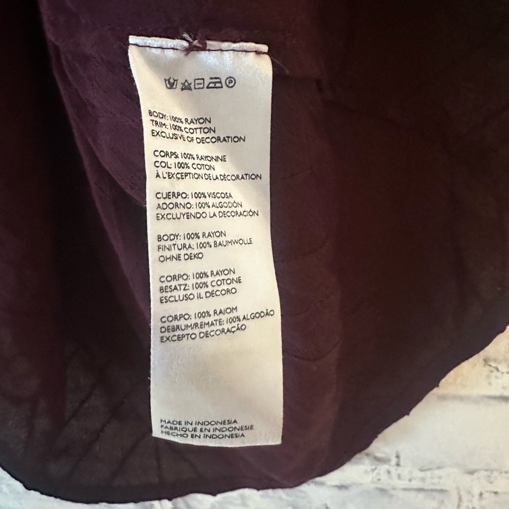 Cleobella Maroon Long Sleeve A Line Dress - Picture 12 of 12